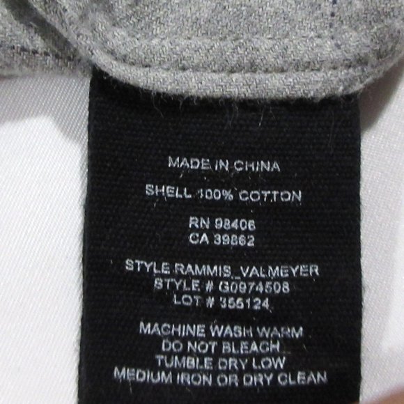 Theory Size Large Gray Men's Dress Shirt Collared Long Sleeve Button Closure   P - Picture 9 of 9